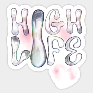 High life y2k design vaporwave vibe bubbles Sticker